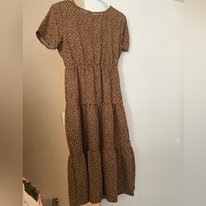 Shein brand new animal print maxi dress size small